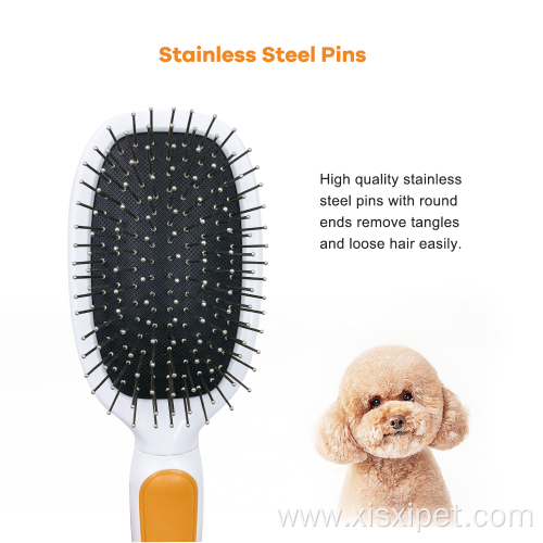 Double Side Pet Hair Grooming Pin Bristle Brush